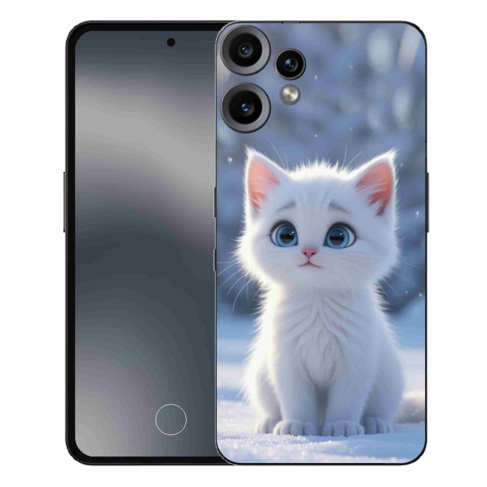 Zselés borítás mmCase a Nothing CMF Phone 2 Pro készülékhez - fehér cica 3
