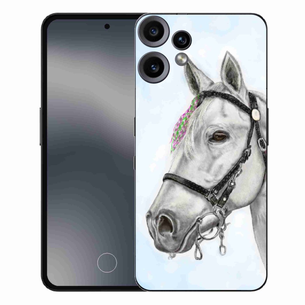 Zselés tok mmCase a Nothing CMF Phone 2 Pro készülékhez - fehér ló 1