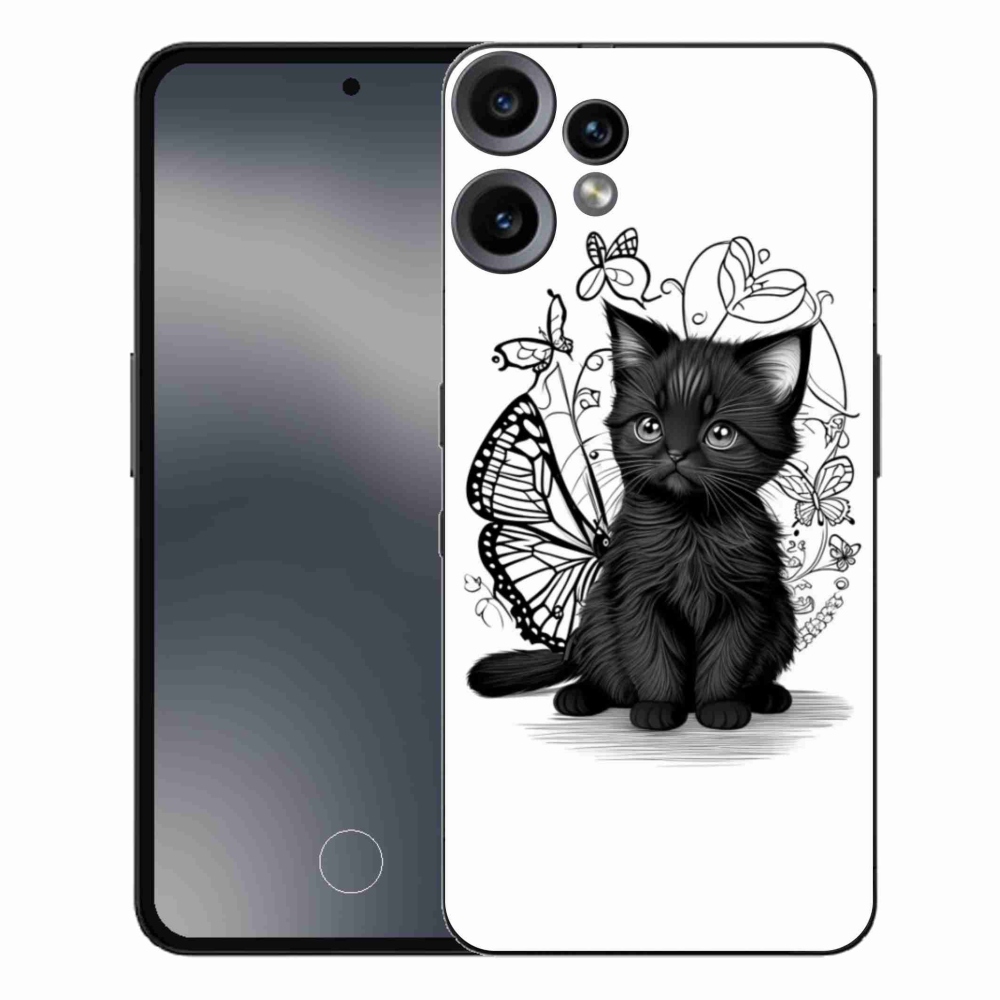 Zselés borítás mmCase a Nothing CMF Phone 2 Pro készülékhez - fekete cica