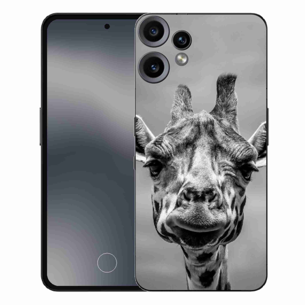 Zselés borítás mmCase a Nothing CMF Phone 2 Pro készülékhez - fekete-fehér zsiráf