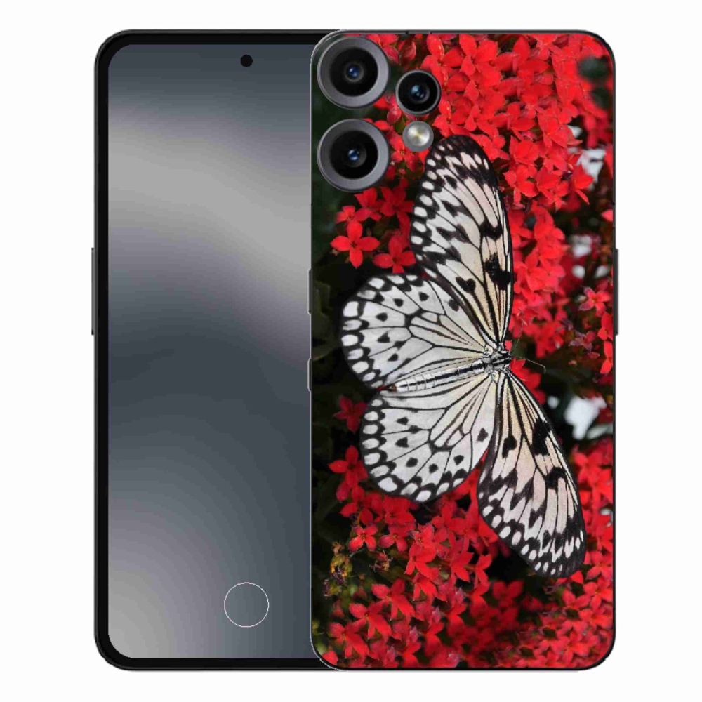 Zselés borítás mmCase a Nothing CMF Phone 2 Pro készülékhez - fekete-fehér pillangó 1