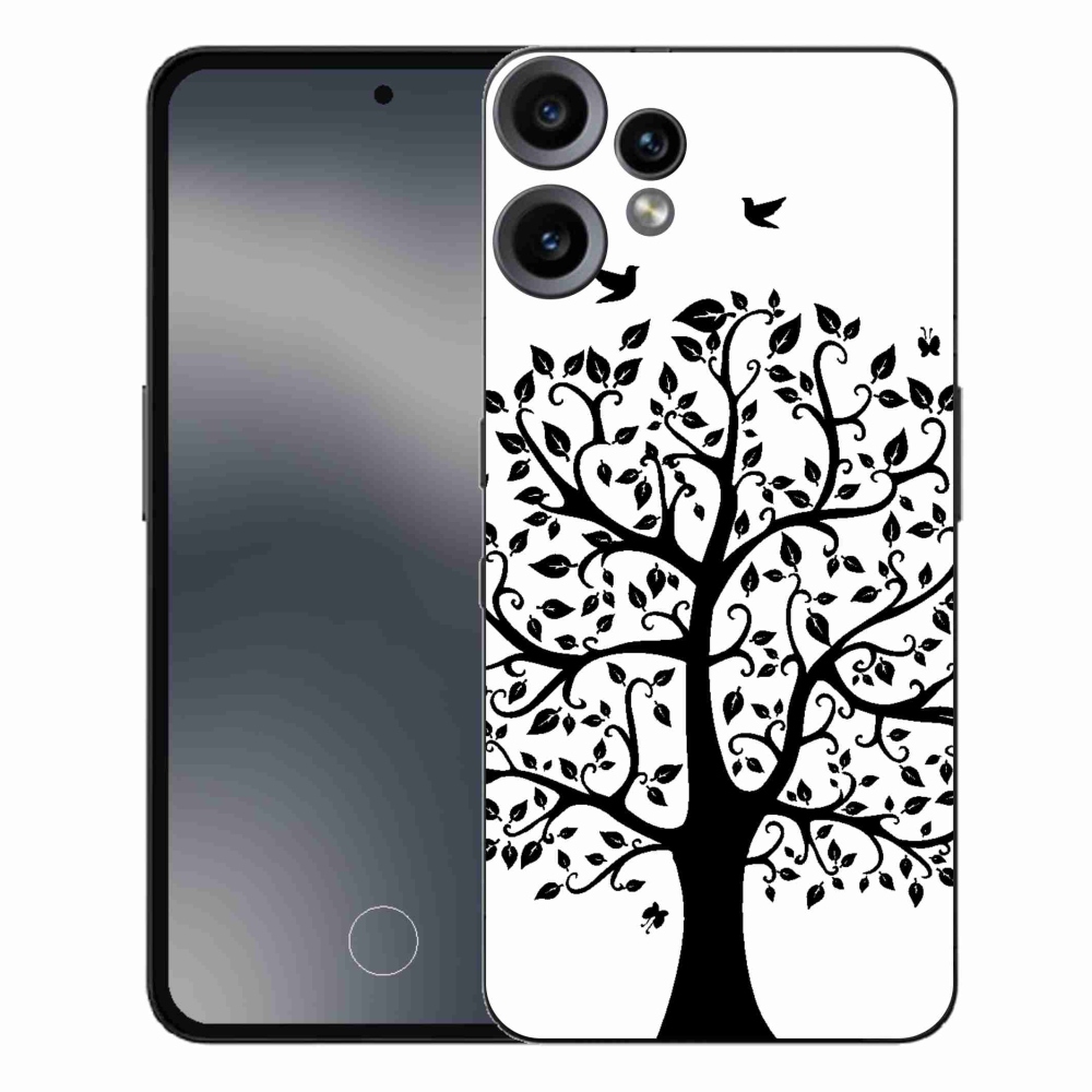 Zselés borítás mmCase a Nothing CMF Phone 2 Pro készülékhez - fekete-fehér fa