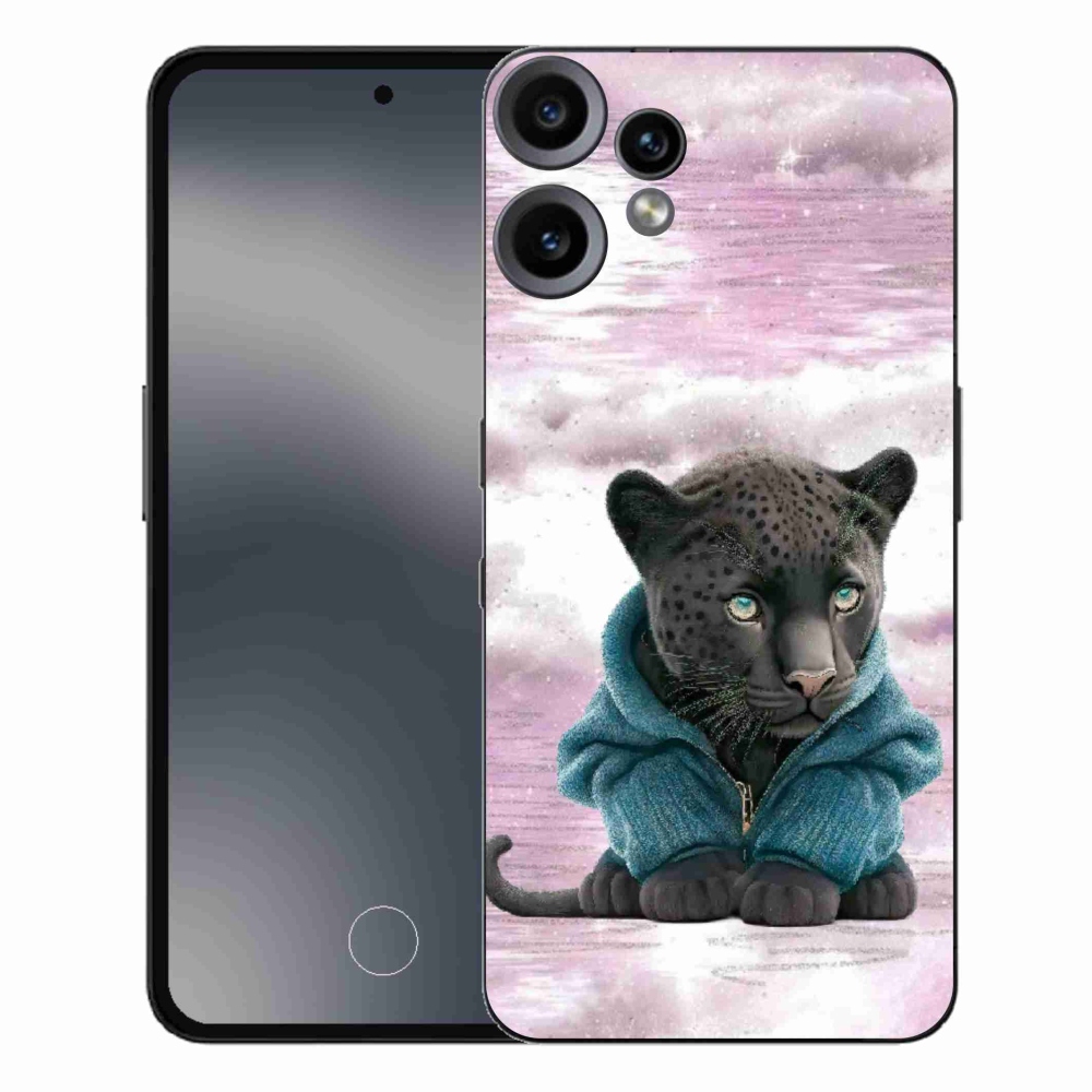 Zselés borítás mmCase a Nothing CMF Phone 2 Pro készülékhez - fekete párduc pulóverben