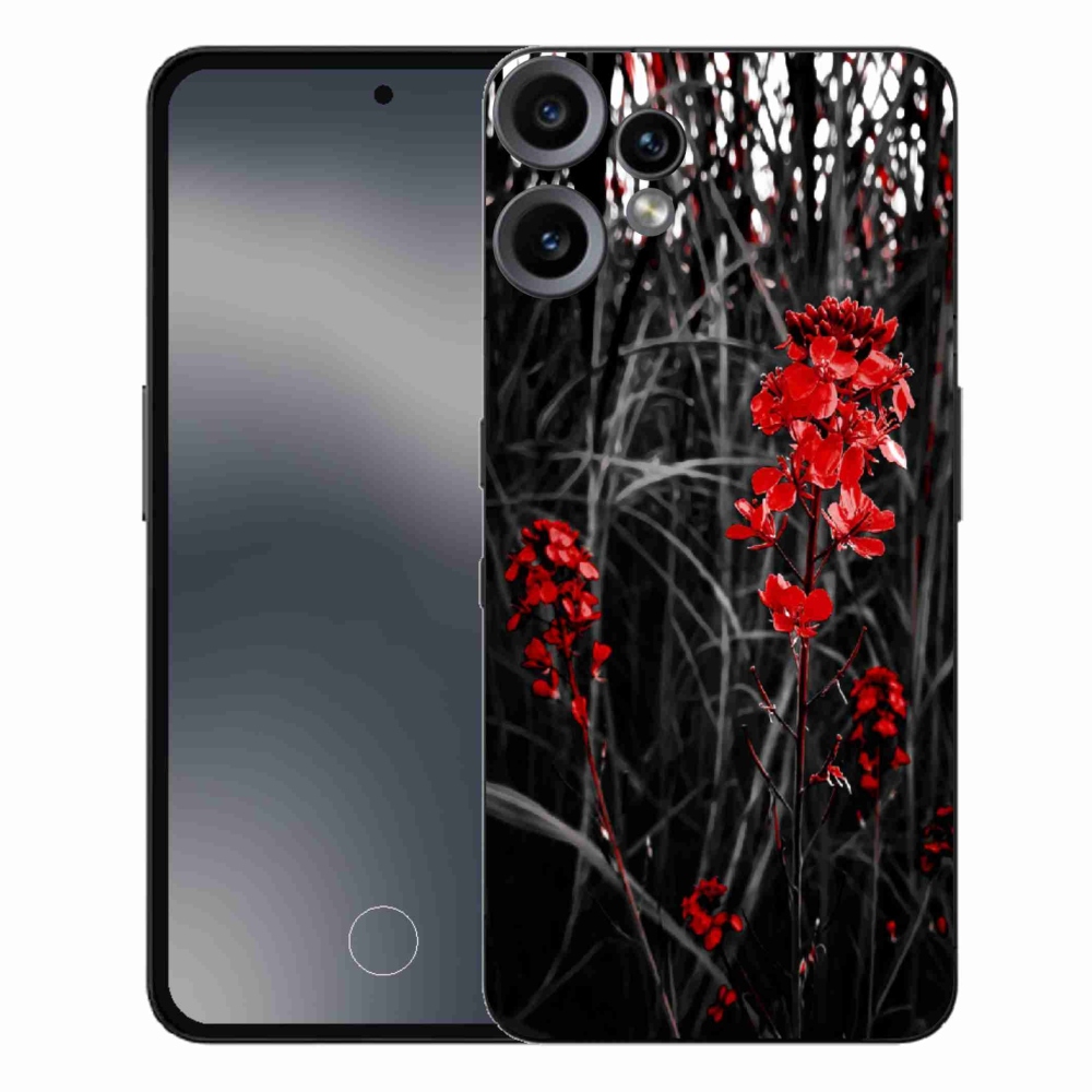 Zselés tok mmCase a Nothing CMF Phone 2 Pro készülékhez - piros növény