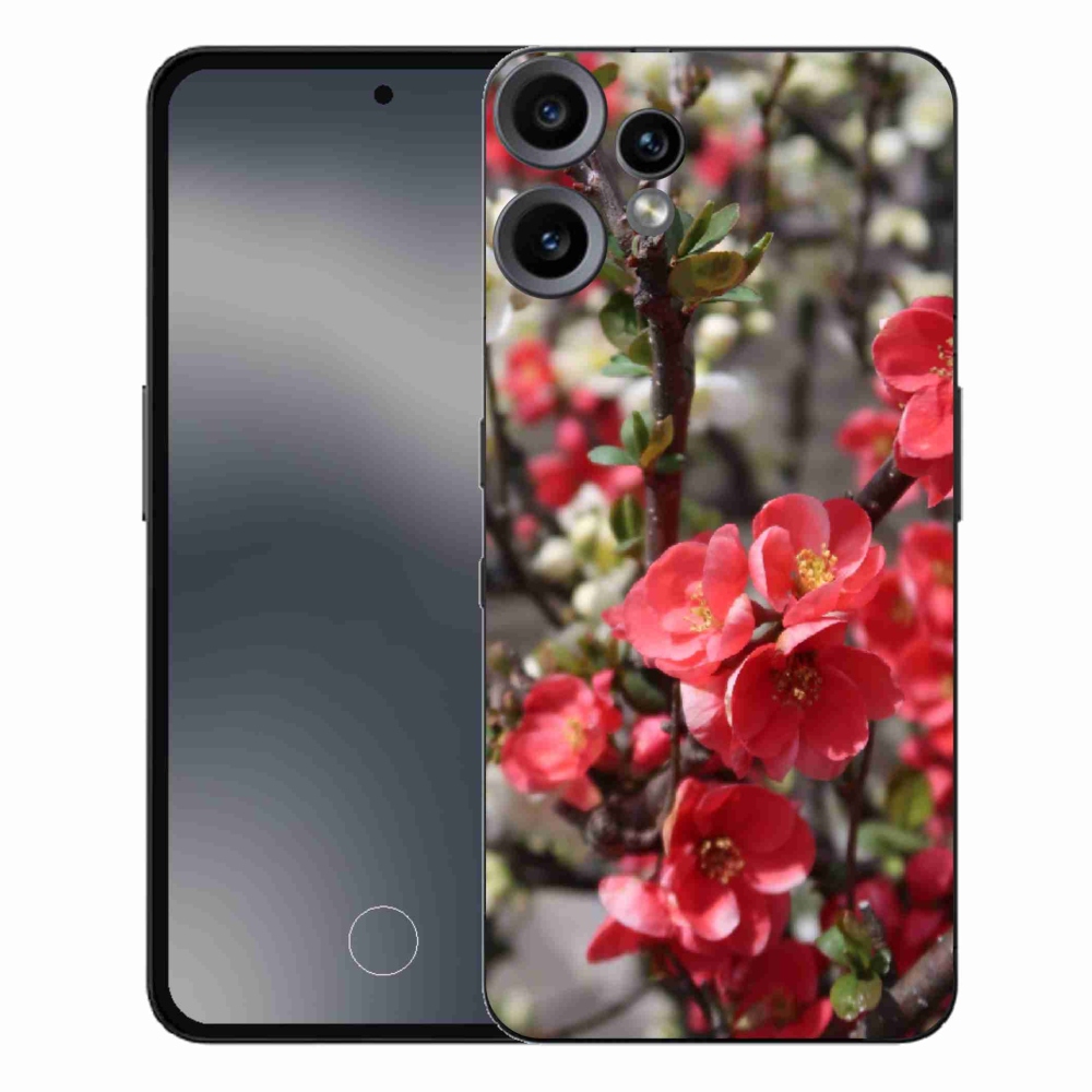 Zselés borítás mmCase a Nothing CMF Phone 2 Pro készülékhez - piros virágok