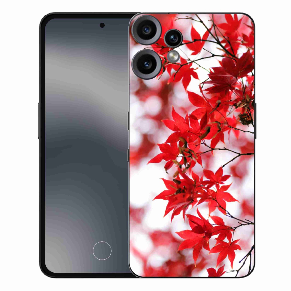 Zselés tok mmCase a Nothing CMF Phone 2 Pro készülékhez - piros levelek
