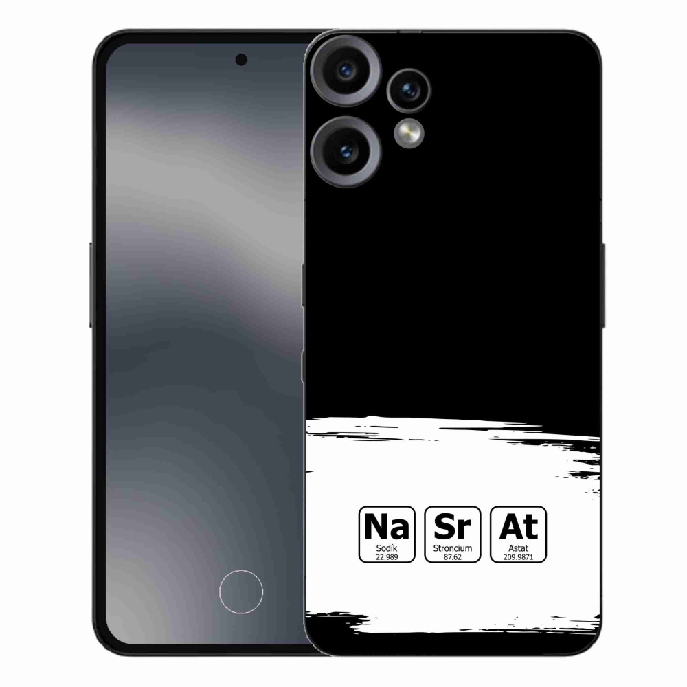 Zselés borítás mmCase a Nothing CMF Phone 2 Pro készülékre - kémiai elemek fehér és fekete háttérrel