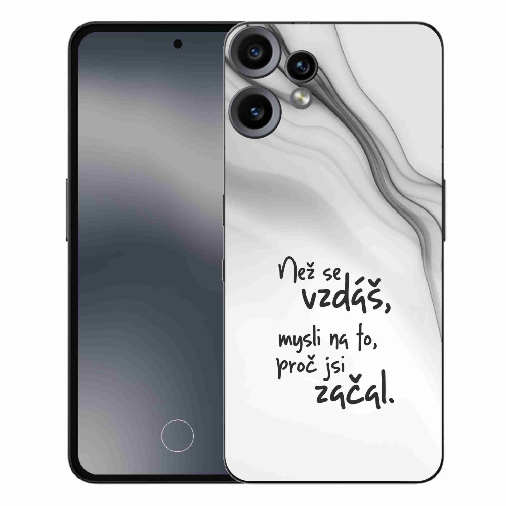 Zselés borítás mmCase a Nothing CMF Phone 2 Pro készülékhez - Quote 2 fehér háttér