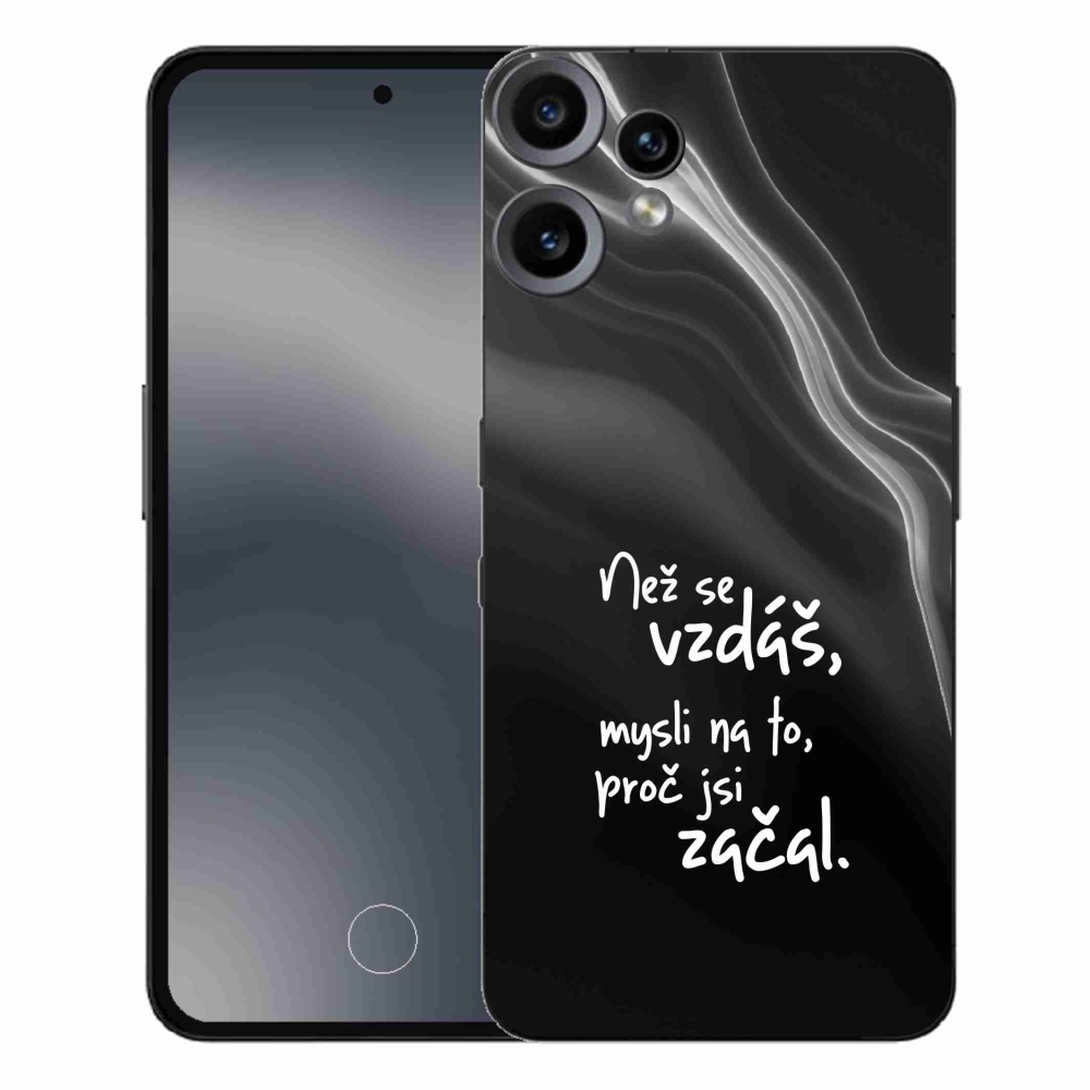Zselés borítás mmCase a Nothing CMF Phone 2 Pro készülékhez - Quote 2 fekete háttér