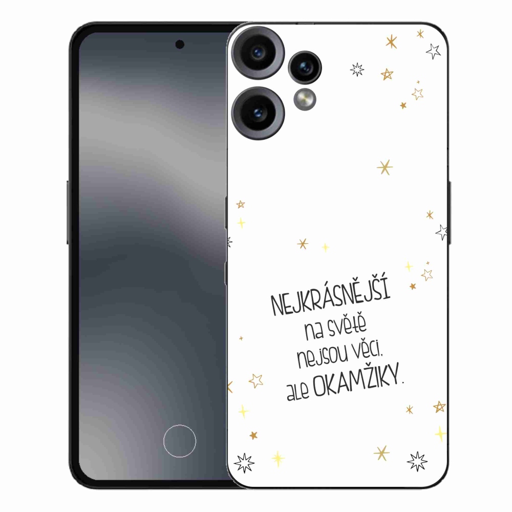 Zselés borítás mmCase a Nothing CMF Phone 2 Pro készülékhez - Idézet 4 fehér háttér