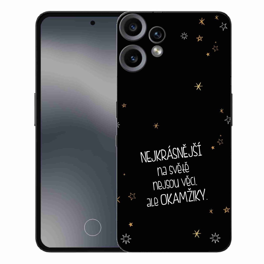 Zselés borítás mmCase a Nothing CMF Phone 2 Pro készülékhez - Idézet 4 fekete háttér