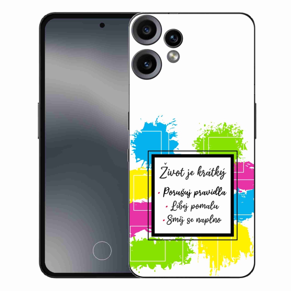 Zselés borítás mmCase a Nothing CMF Phone 2 Pro készülékhez - Idézet 5 fehér háttér