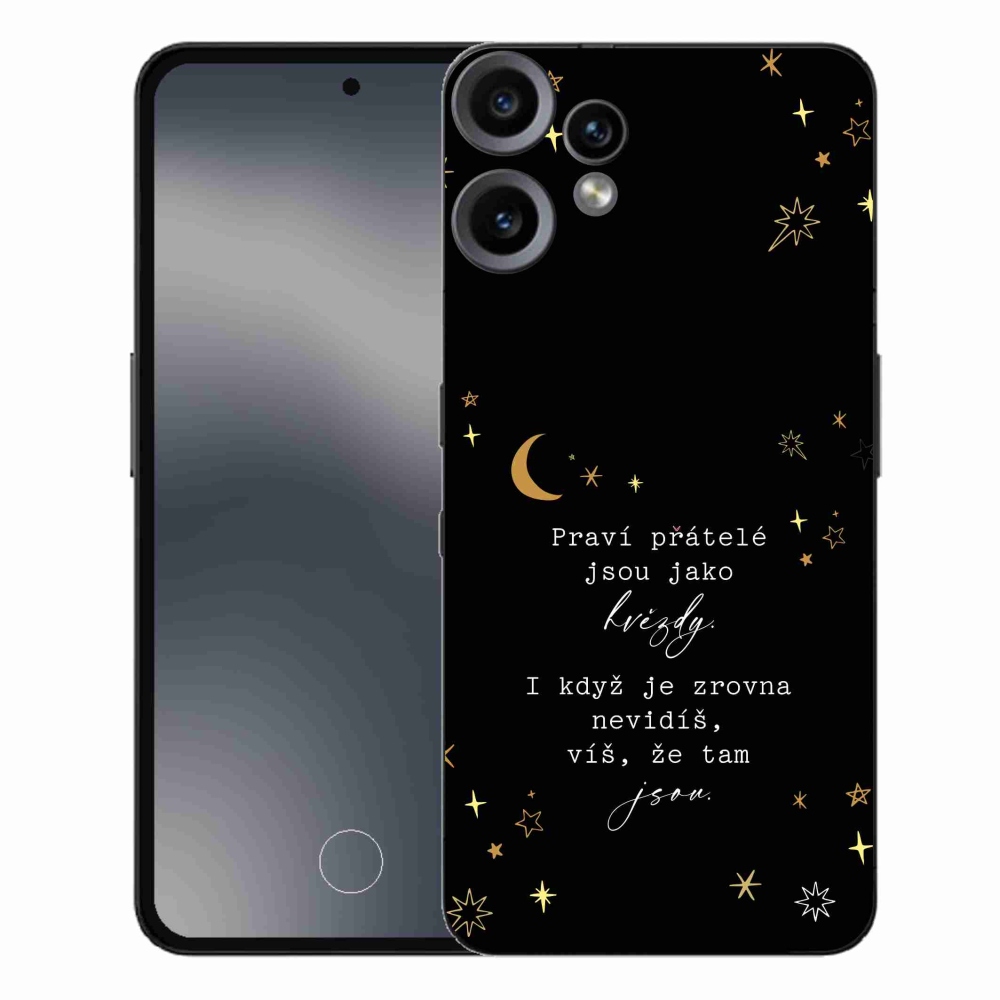 Zselés borítás mmCase a Nothing CMF Phone 2 Pro készülékhez - Idézet 6 fekete háttér