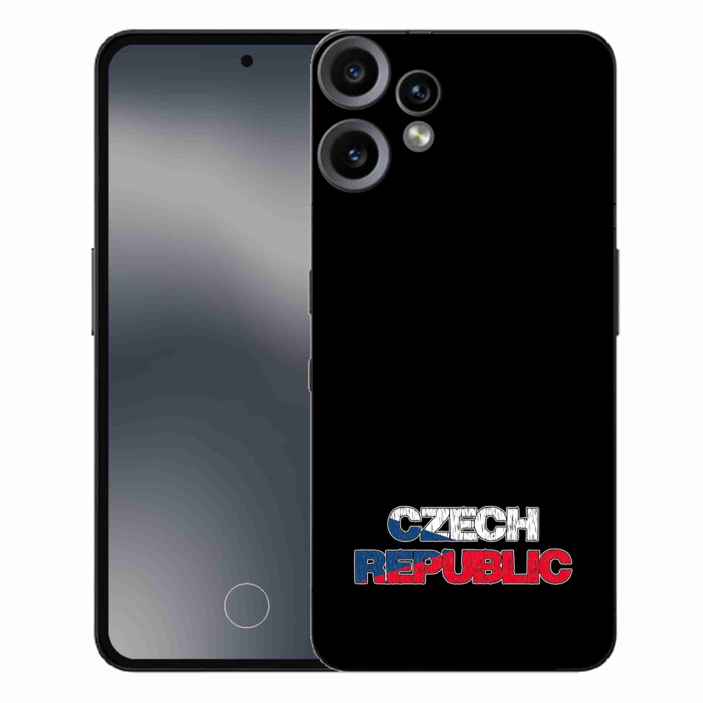 Zselés borító mmCase a Nothing CMF Phone 2 Pro készülékhez - Csehország fekete háttér