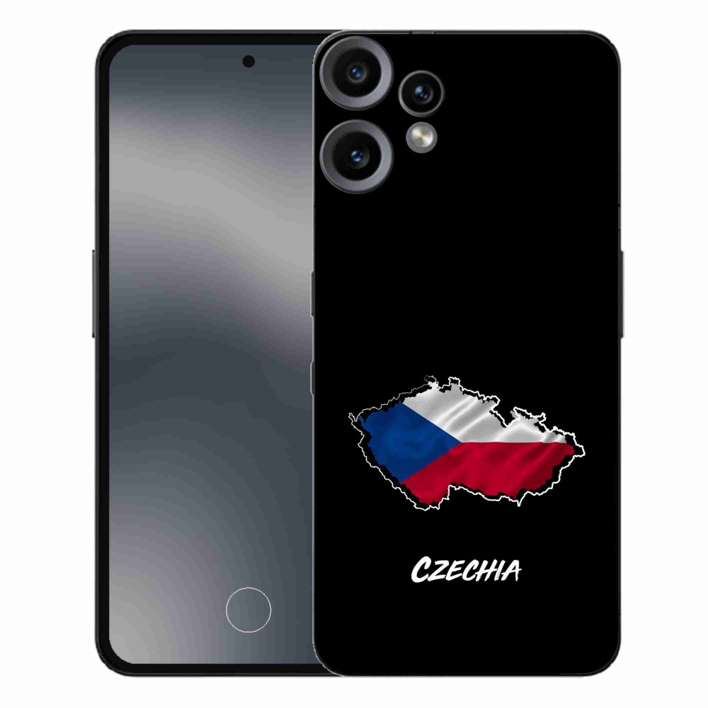 Zselés borító mmCase a Nothing CMF Phone 2 Pro készülékhez - Csehország fekete háttér