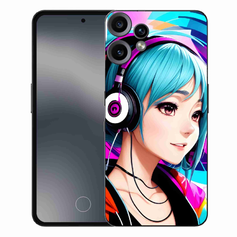 Zselés borítás mmCase a Nothing CMF Phone 2 Pro készülékhez - lány fejhallgatóval