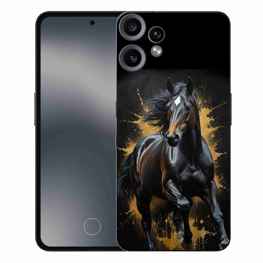 Zselés borítás mmCase a Nothing CMF Phone 2 Pro készülékhez - elegáns fekete ménes
