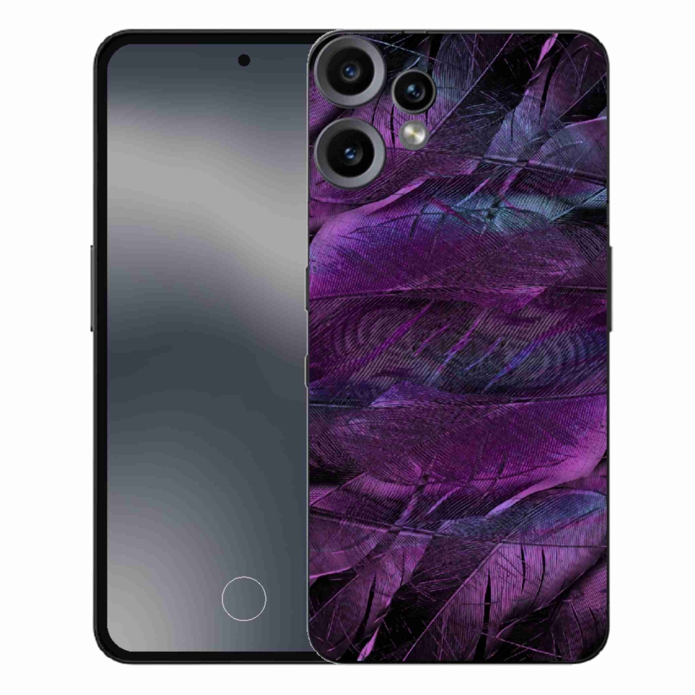 Zselés borítás mmCase a Nothing CMF Phone 2 Pro készülékhez - lila tollak