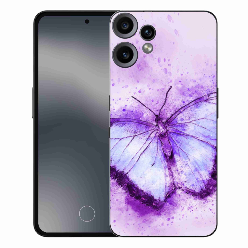 Zselés borítás mmCase a Nothing CMF Phone 2 Pro készülékhez - lila pillangó