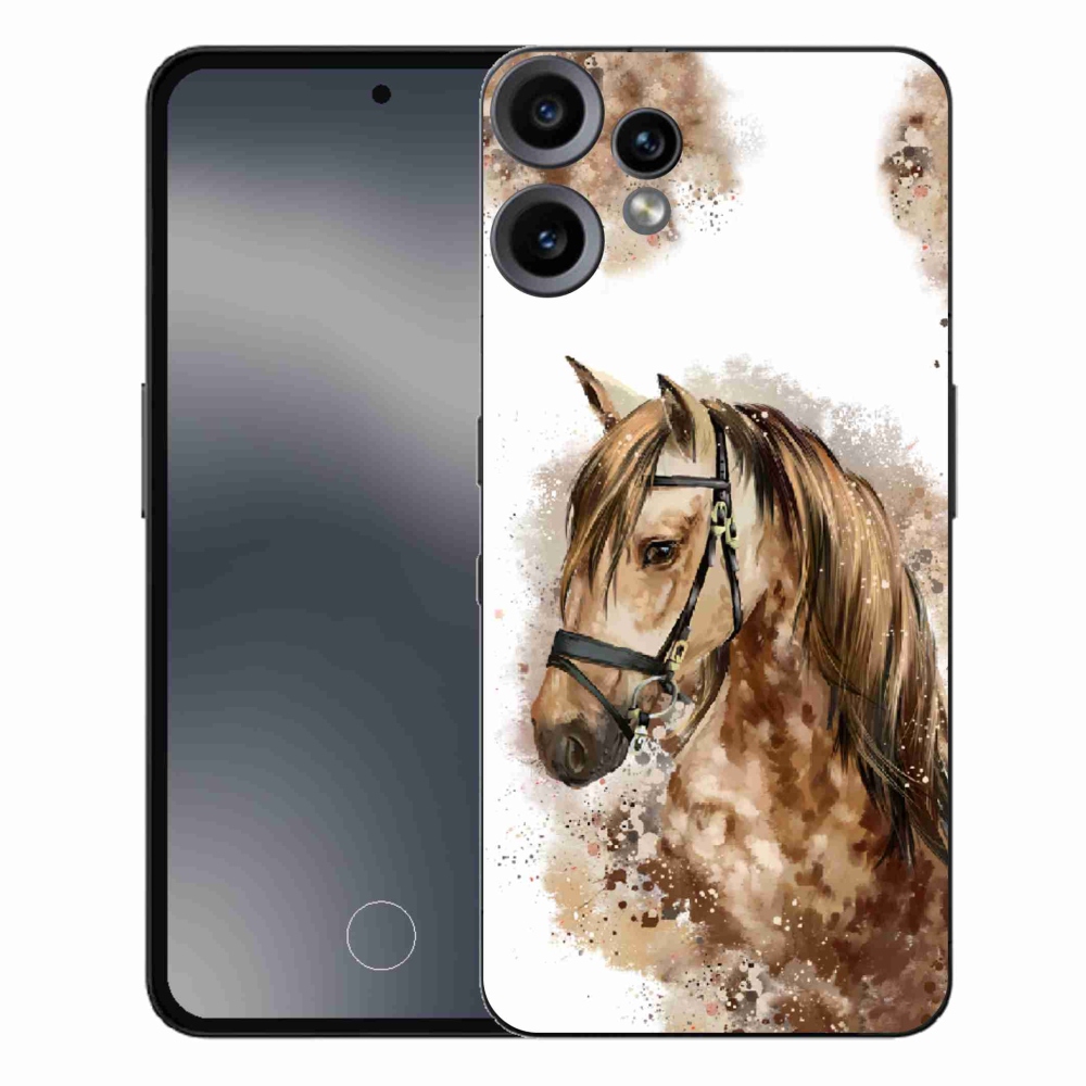 Zselés borítás mmCase a Nothing CMF Phone 2 Pro készülékhez - barna rajzfilm ló