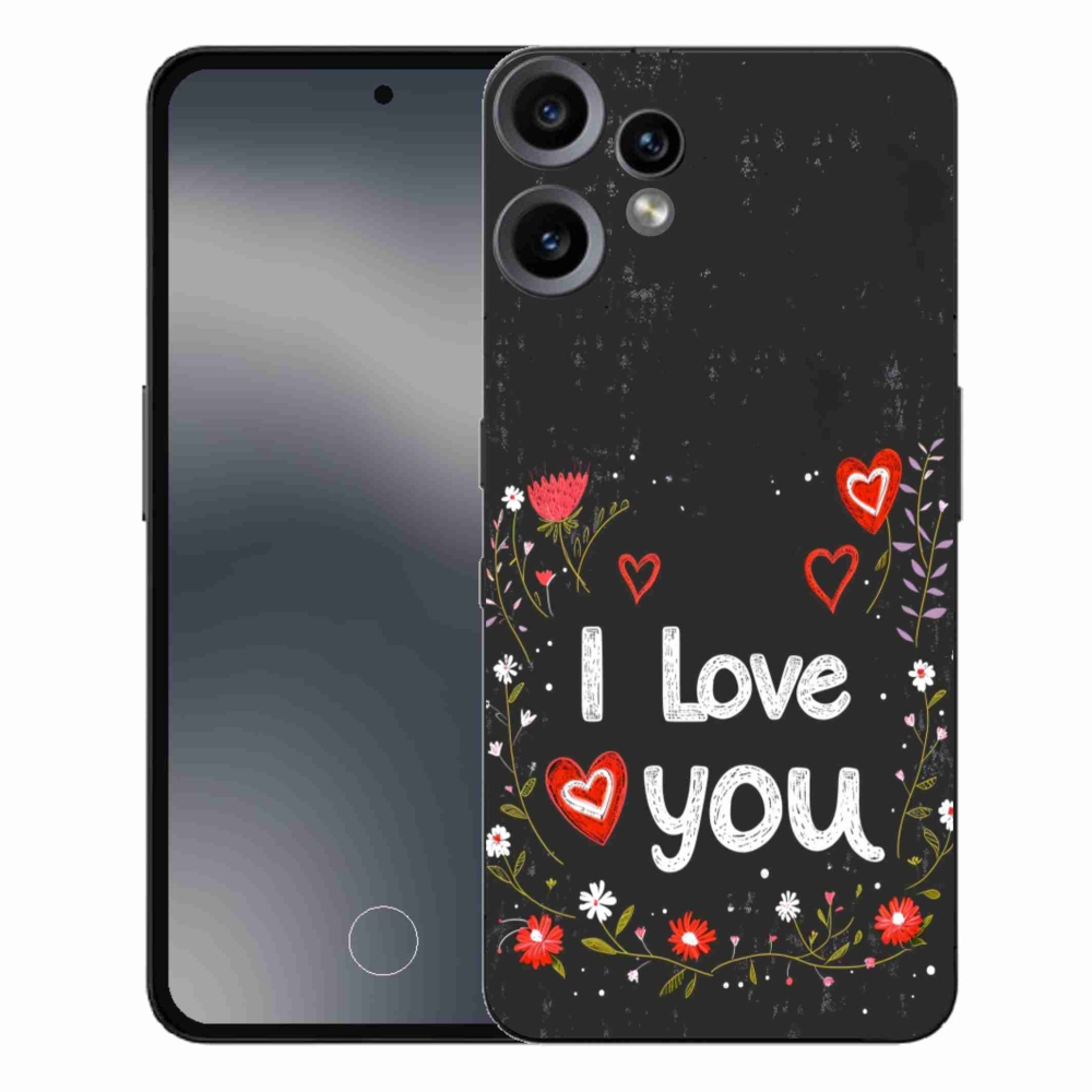Zselés borító mmCase a Nothing CMF Phone 2 Pro készülékhez - Szeretlek fekete háttérrel