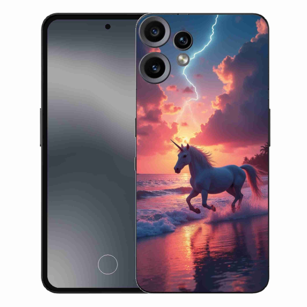 Zselés borítás mmCase a Nothing CMF Phone 2 Pro készülékhez - egyszarvú a tengerparton