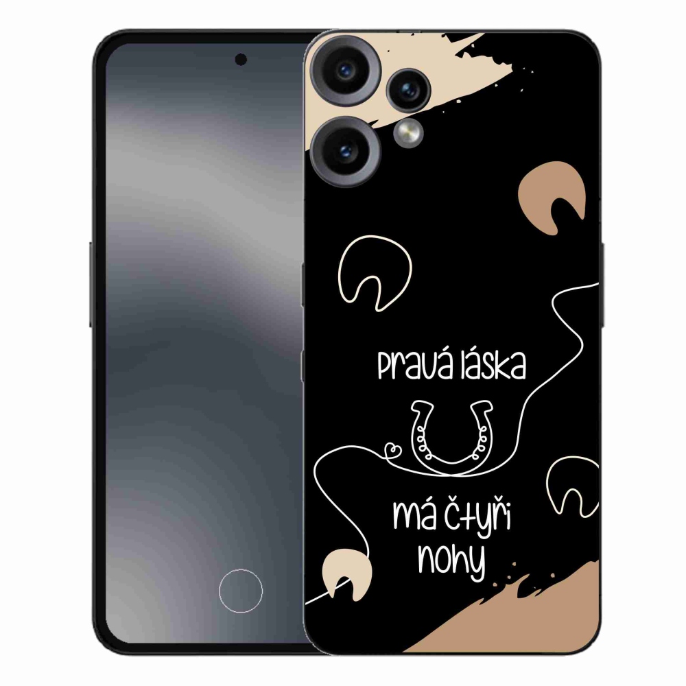 Gél borító mmCase a Nothing CMF Phone 2 Pro készülékhez - Ló motívum Fekete háttér