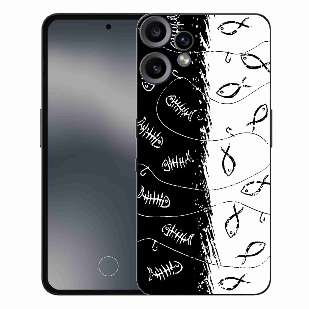 Zselés borító mmCase a Nothing CMF Phone 2 Pro készülékhez - csontvázak és halak