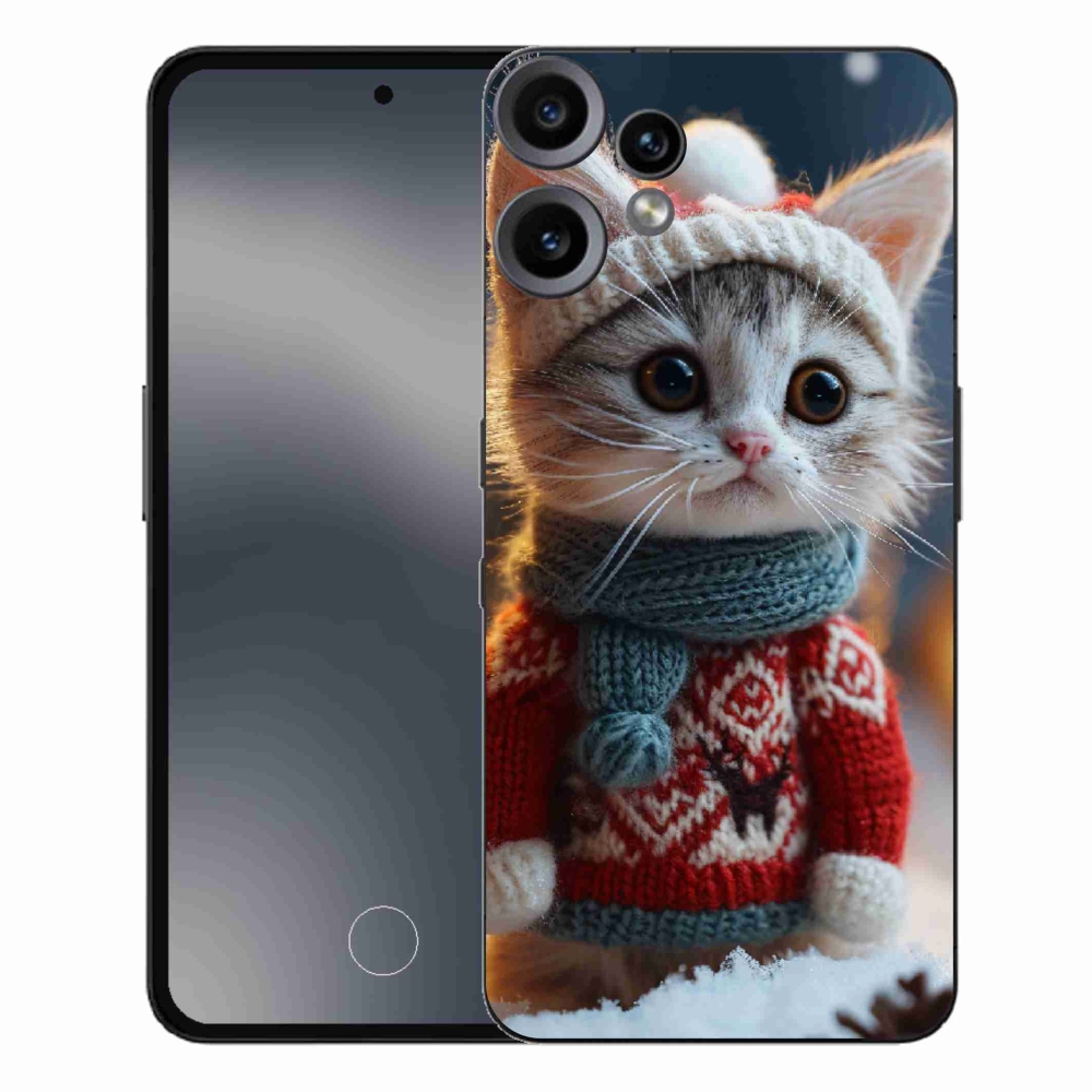 Zselés borítás mmCase a Nothing CMF Phone 2 Pro készülékhez - cica pulóverben