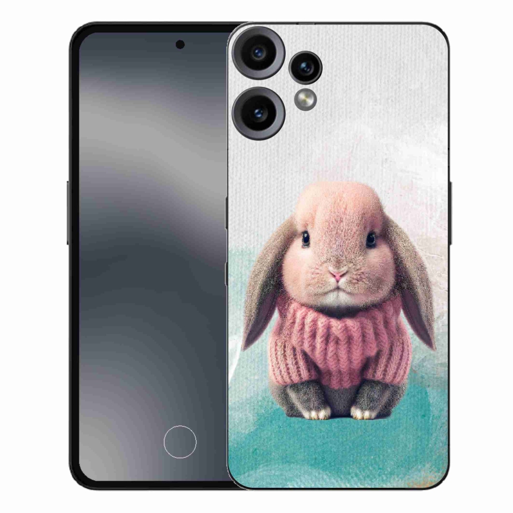 Zselés borítás mmCase a Nothing CMF Phone 2 Pro készülékhez - nyúl pulóverben