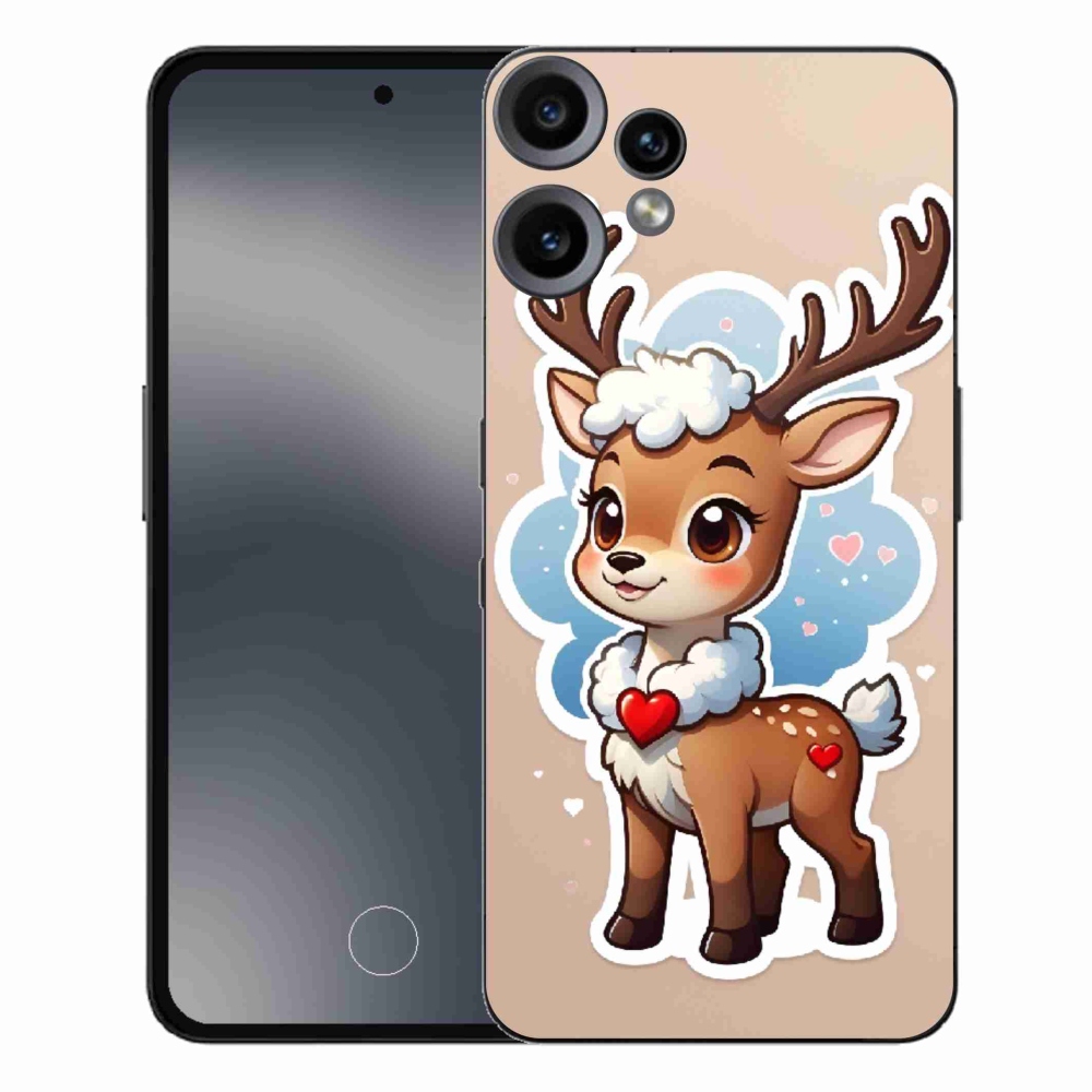 Zselés borító mmCase a Nothing CMF Phone 2 Pro készülékhez - rajzfilm rénszarvas