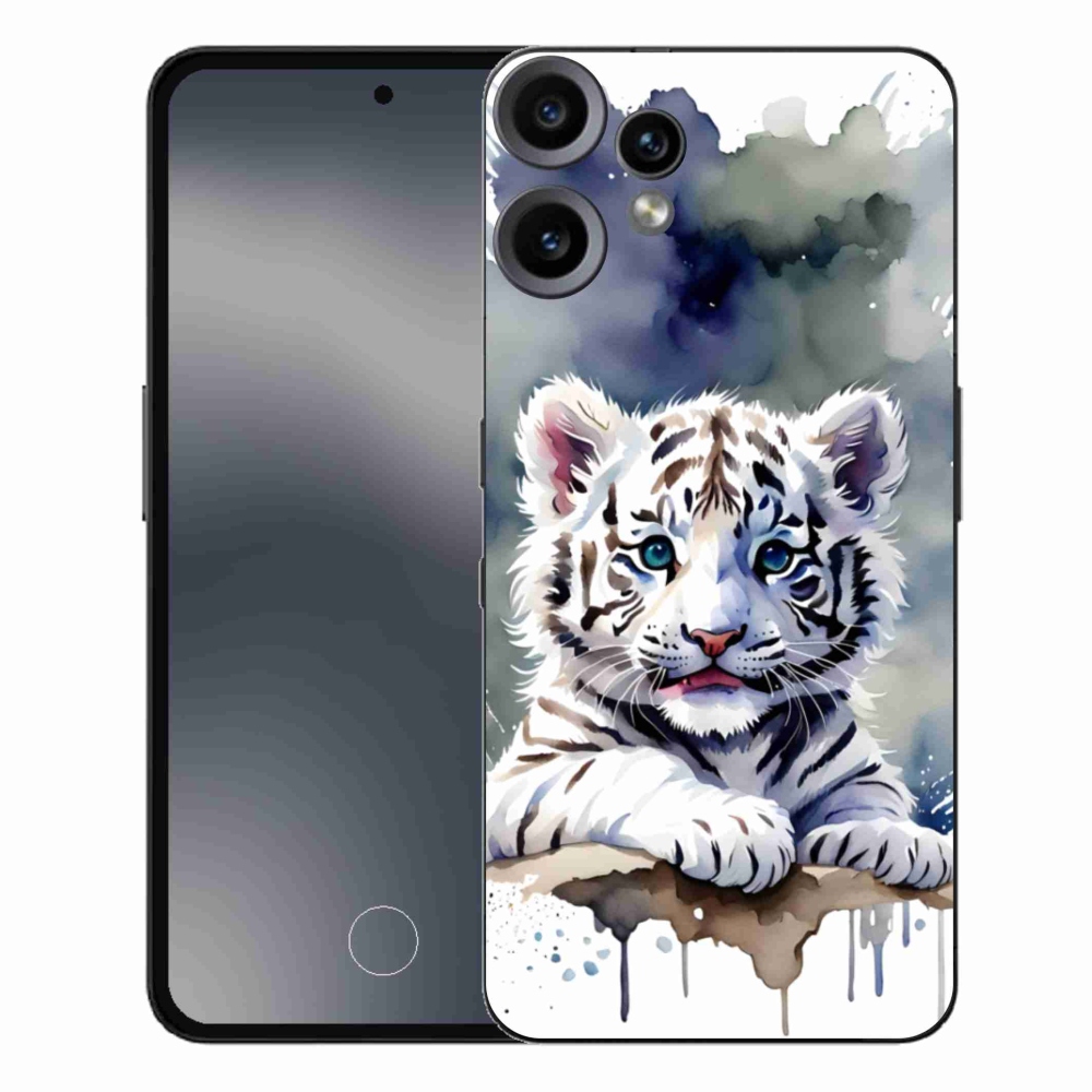 Zselés borítás mmCase a Nothing CMF Phone 2 Pro készülékhez - fehér tigriskölyök