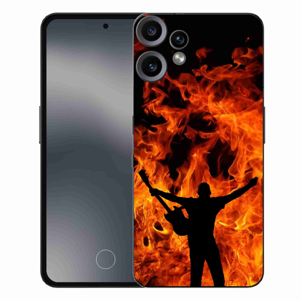 Zselés borító mmCase a Nothing CMF Phone 2 Pro - zenész és tűz