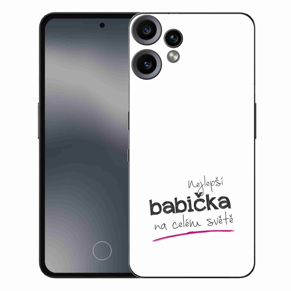 Gélburkolat mmCase a Semmi CMF Phone 2 Pro - Legjobb nagyi 4 fehér háttérrel