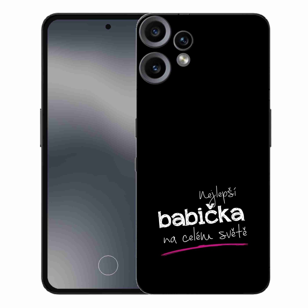 Gél borító mmCase semmi CMF Phone 2 Pro - Best Grandma 4 fekete háttérrel