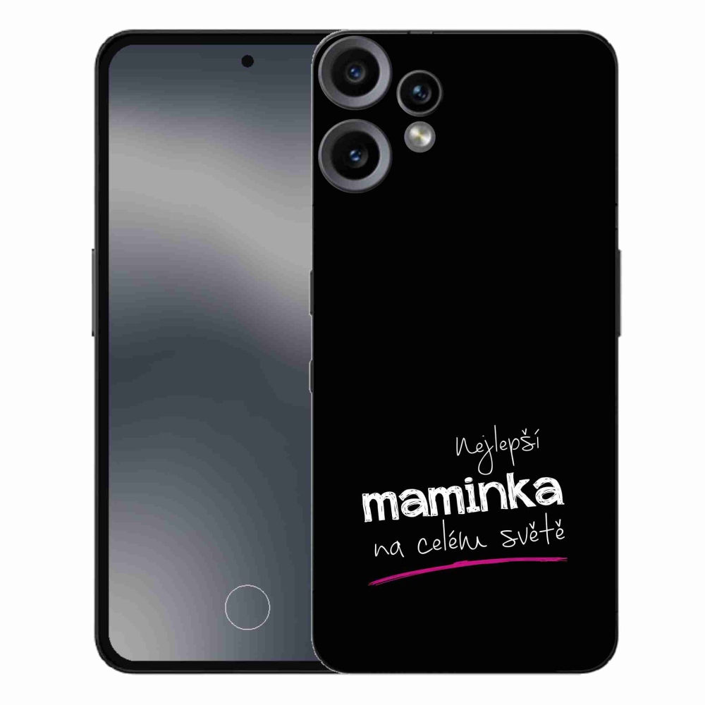 Gél borító mmCase a Semmi CMF Phone 2 Pro - Best Mom 4 fekete háttérrel