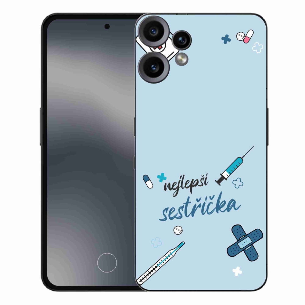 Gél borító mmCase a Semmi CMF Phone 2 Pro - legjobb kishúg kék háttérrel