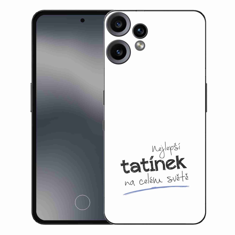 Gélburkolat mmCase a Semmi CMF Phone 2 Pro - Best Daddy 4 fehér háttérrel