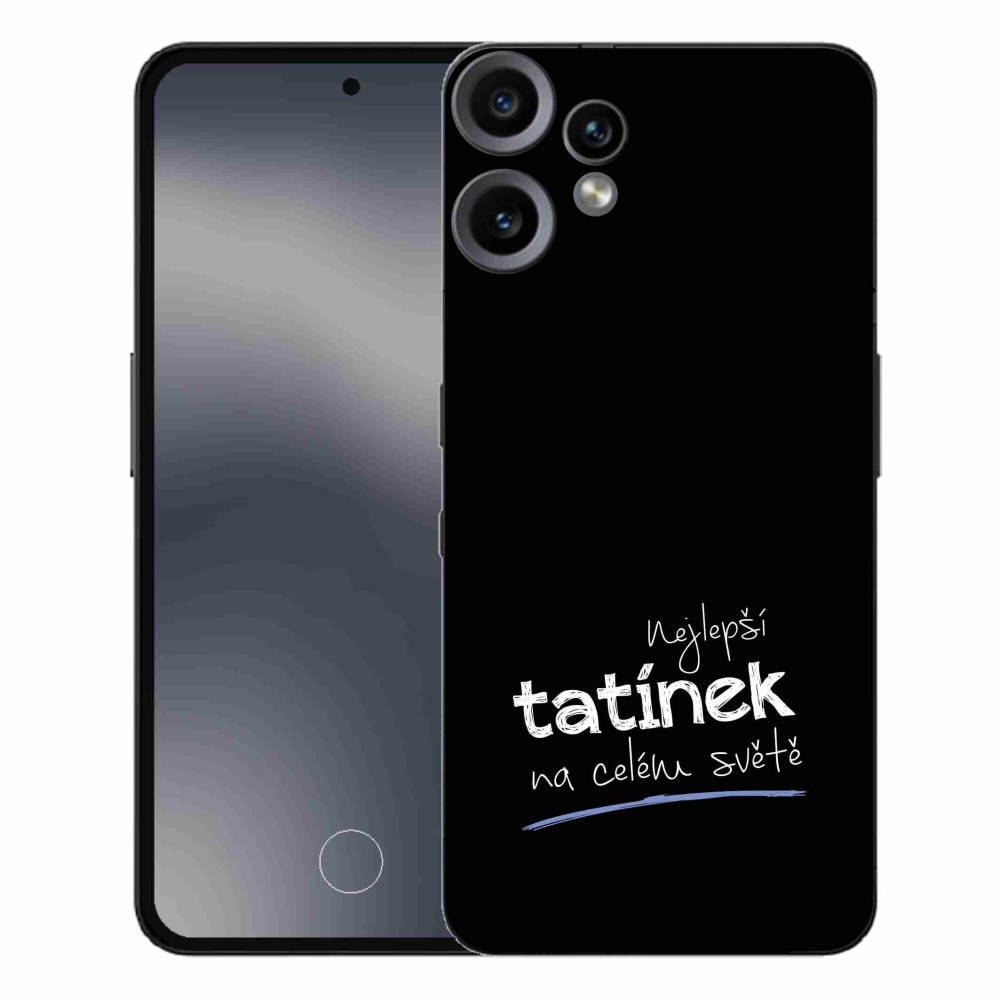 Gélburkolat mmCase a Semmi CMF Phone 2 Pro - Best Daddy 4 fekete háttérrel