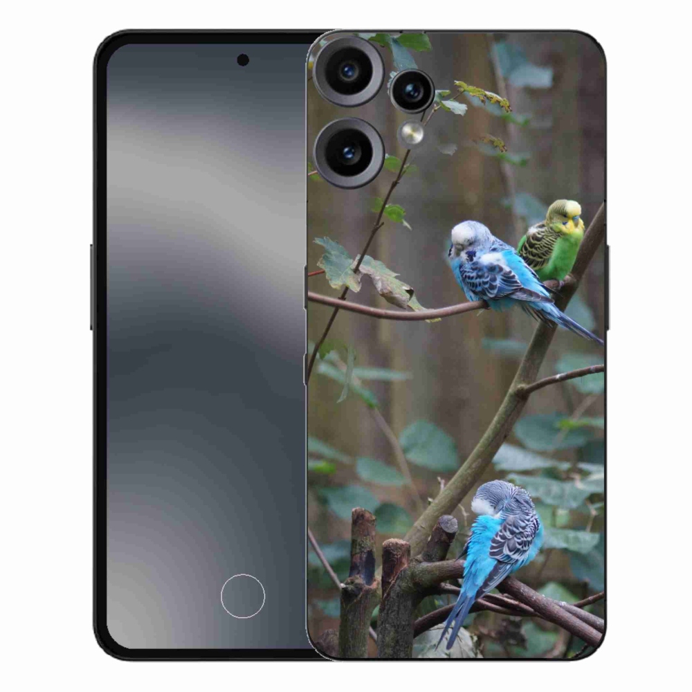Zselés borító mmCase a Nothing CMF Phone 2 Pro készülékhez - papagájok az ágon
