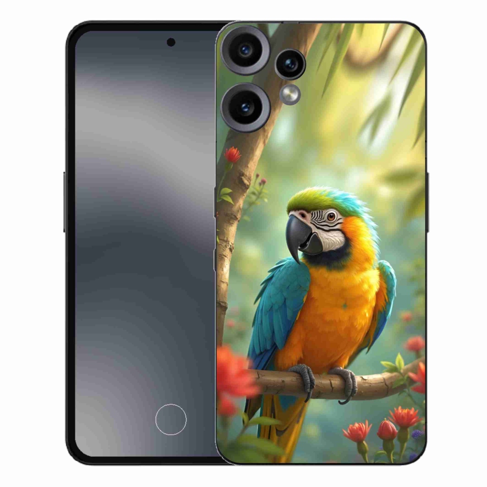 Zselés borítás mmCase a Nothing CMF Phone 2 Pro készülékhez - papagáj ara kék-sárga