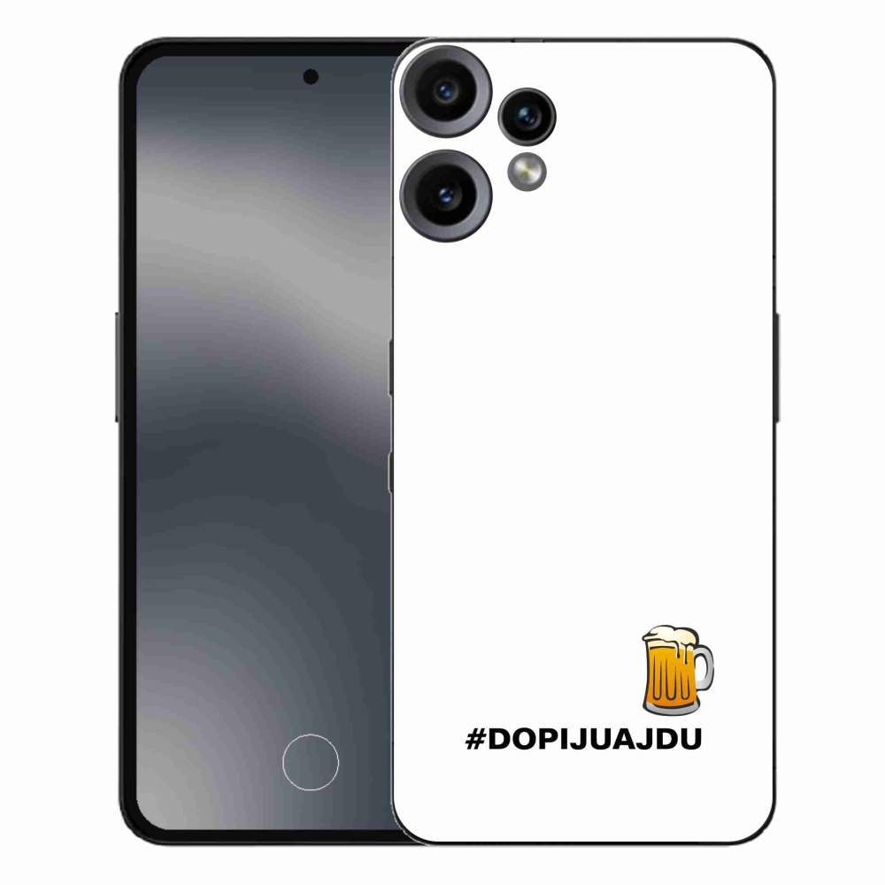 Zselés borítás mmCase a Nothing CMF Phone 2 Pro készülékhez - sör motívum 1 fehér háttér