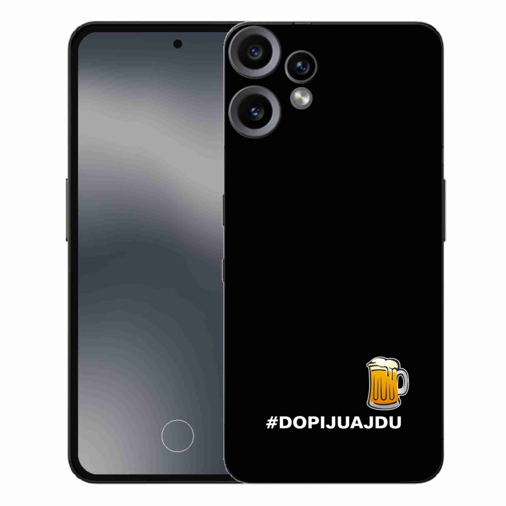 Zselés borítás mmCase a Nothing CMF Phone 2 Pro készülékhez - sör motívum 1 fekete háttér