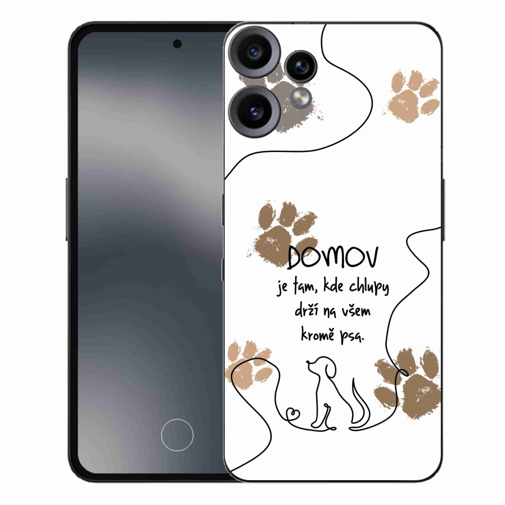 Zselés borító mmCase a Nothing CMF Phone 2 Pro készülékhez - kutyamotívum fehér háttérrel