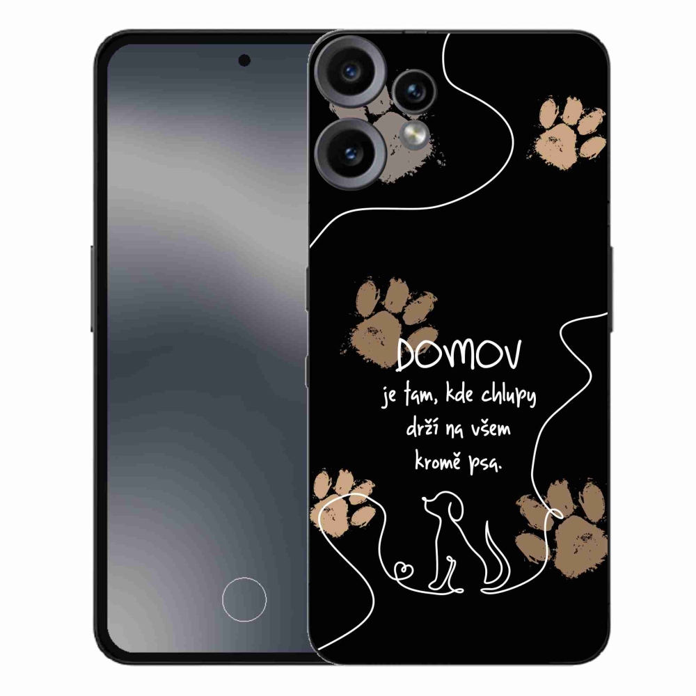 Zselés borítás mmCase a Nothing CMF Phone 2 Pro készülékhez - kutya motívum fekete háttérrel