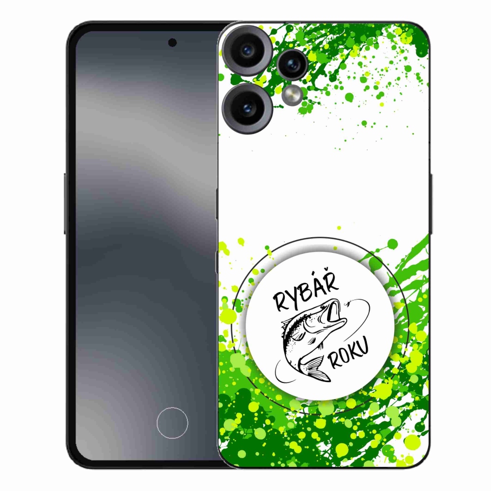 Zselés borító mmCase a Nothing CMF Phone 2 Pro - az év horgásza fehér háttéren
