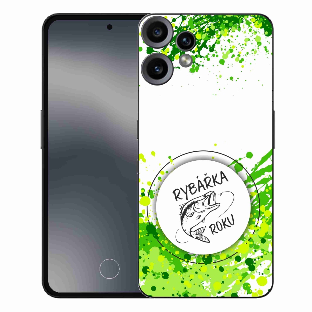Zselés borító mmCase a Nothing CMF Phone 2 Pro - az év horgásza fehér háttéren