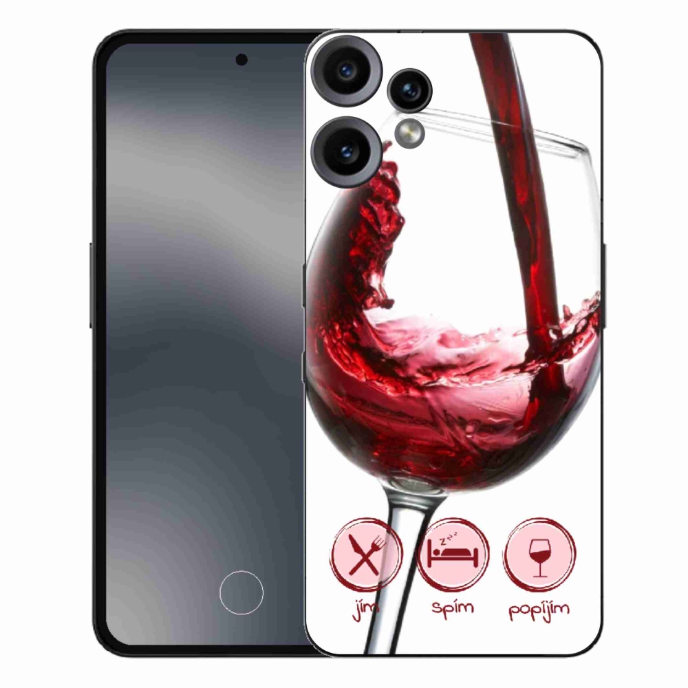 Zselés tok mmCase a Nothing CMF Phone 2 Pro készülékhez - borospohár piros