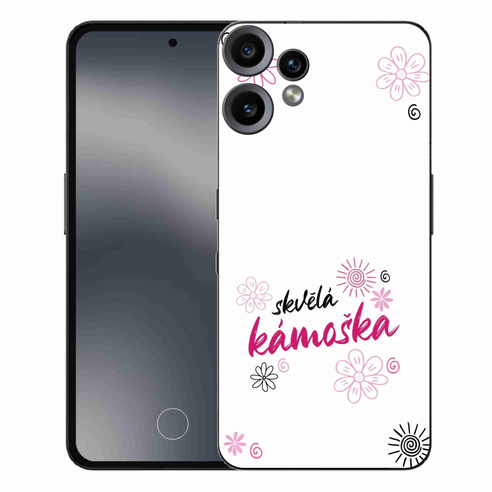 Zselés borítás mmCase a Nothing CMF Phone 2 Pro készülékre - nagyszerű haver fehér háttérrel