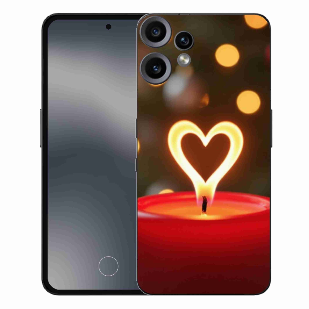 Zselés borítás mmCase a Nothing CMF Phone 2 Pro készülékhez - lángoló szív
